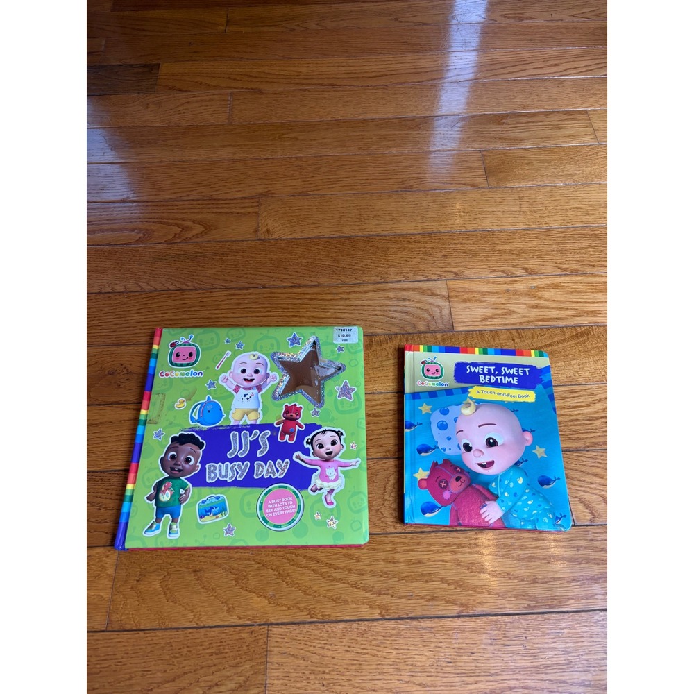 CoComelon JJ's Busy Day and‎ Sweet Sweet Bedtime Touch and Feel Books Set of 2